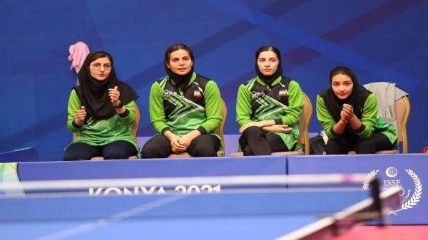 پیروزی تیم ملی پینگ پنگ بانوان مقابل آذربایجان