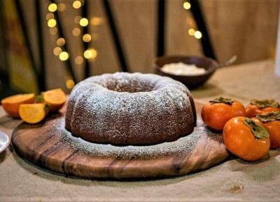 کیک خرمالو؛ یک پیشنهاد مجذوب کننده برای شب چله