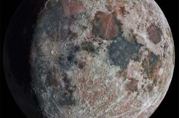 تصویر روز ناسا: ماه غرق در رنگ ها و جلوه های شگفت انگیز آن